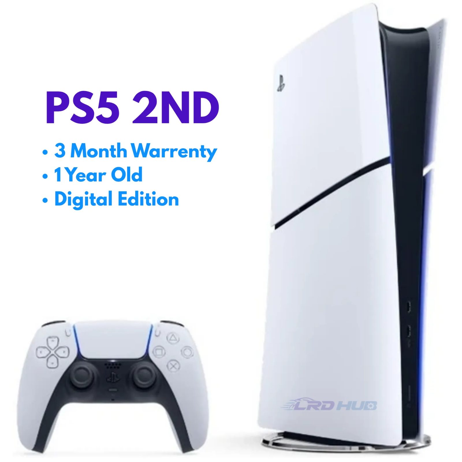 PS5 Digital & Disk Edition 1TB Second Hand | Original Controller & Cable | No Games | 3 Month Warranty